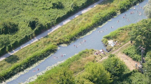 Hévíz zugfürdőzők, Hévíz-lefolyó